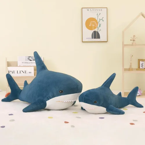 Miniatura 6 de MorisMos Peluche de tiburón gigante de 39 pulgadas, juguete de tiburón de peluche grande, almohada de tiburón suave para niños y niñas, cumpleaños
