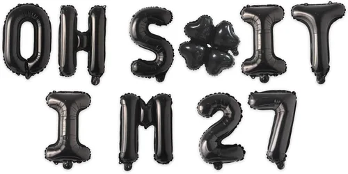 Miniatura 56 de Globos de látex de 16 pulgadas con texto en inglés "Oh I'm 14" Black Hallo Fourteen Cheers to 14 Years Old Theme Decor for Man Woman Happy 14th