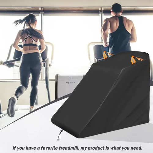 Miniatura 6 de XYZCTEM Cubierta de cinta de correr impermeable a prueba de polvo para máquina de correr, equipo de entrenamiento de ejercicio, protección con Negro
