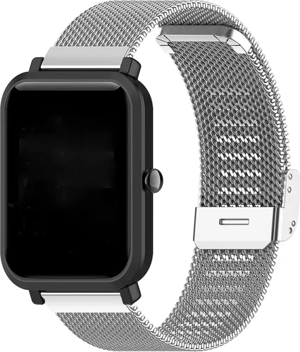 Miniatura 7 de E ECSEM Correas de metal compatibles con PUBU P20Z, correa de malla de acero inoxidable transpirable para PUBU P20Z Smartwatch para mujeres y hombres