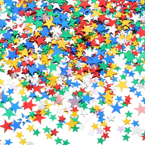 Miniatura 18 de Hestya Confeti de 60 g de estrella con purpurina, confeti de mesa de papel metálico para Navidad, fiesta, boda, festival, decoraciones