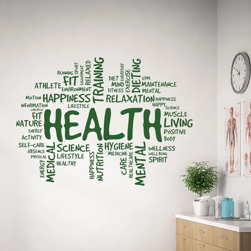 Miniatura 10 de Vinilo adhesivo para pared, diseño de nube, sala médica, relajación, spa, decoración grande (ig6159) (XL 45 x 62 pulgadas, negro mate)
