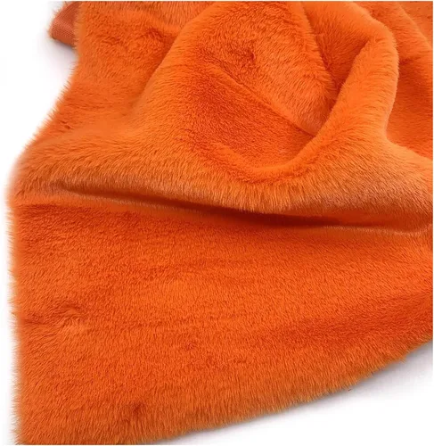 Miniatura 38 de Tela de piel sintética lanuda de felpa corta, suministros de tela de coser, súper suave y esponjosa, lujosamente cómoda para suministros de Rojo 3