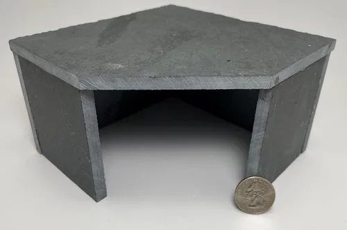 TheFrogHouse - Piel de reptil de piedra de pizarra de 6 x 6 x 3.5 pulgadas, decoración natural sin fondo para cuevas