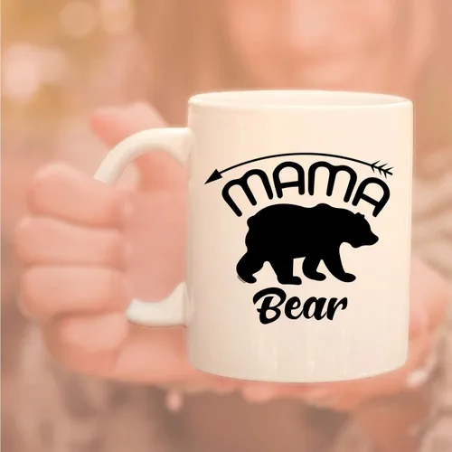 Miniatura 5 de Veracco Mama Bear Arrow - Taza de café de cerámica blanca, taza de té, divertido regalo de cumpleaños para el día de la madre, para mamá, abuela