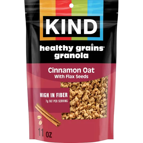 Miniatura 7 de KIND HEALTHY GRAINS Granola Tamaño familiar, aperitivo saludable, mantequilla de maní de plátano con trozos de chocolate amargo, racimos de granola