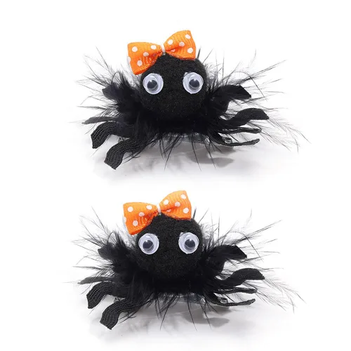 Pinzas para el pelo de araña de Halloween, pasadores de animación para niñas, horquillas de cocodrilo, suministros de recuerdo de fiesta de