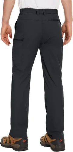 Miniatura 2 de MAGCOMSEN Pantalones de senderismo para hombre, 6 bolsillos, resistentes al agua, pantalones de trabajo de pesca Ripstop, ligeros, de secado rápido