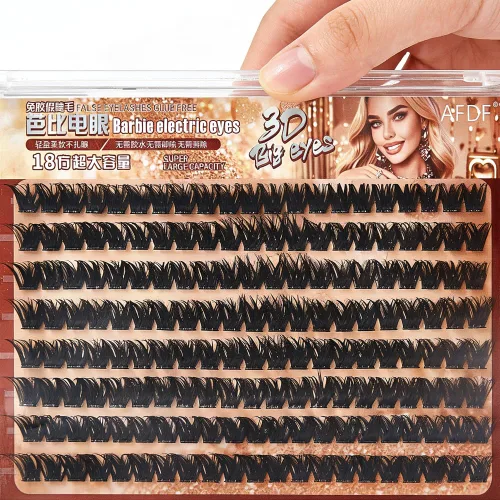 Miniatura 30 de Extensión de Pestañas DIY Efecto 3D Natural Individual 9/11/12mm Pestañas 80 Racimos Pestañas de Volumen Set Mixto, Extensión de Pestañas Caseras