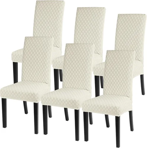 Miniatura 82 de SearchI Juego de 4 fundas para sillas de comedor, elásticas con estampado floral, fundas deslizables para sillas Parsons de spandex, removibles