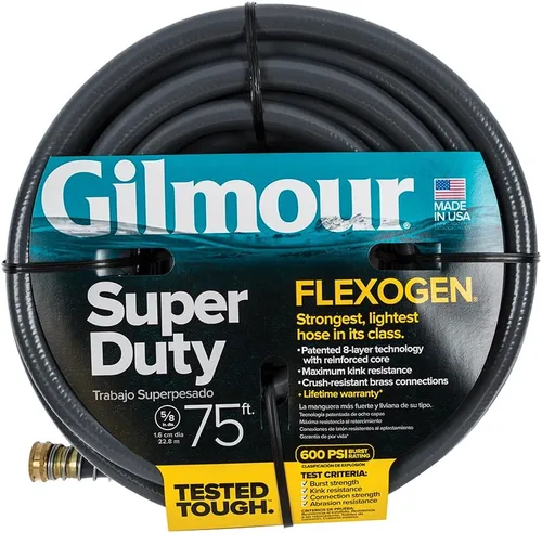 Miniatura 7 de Manguera Gilmour Flexogen 10058050, de 8 capas, 58 pulgadas por 50 pies, gris, Verde azulado