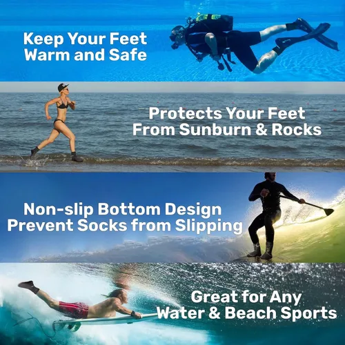 Miniatura 4 de H2ODYSSEY Calcetines de buceo de neopreno de 0.197 in - Calcetines de agua con tobillo alto para una protección extendida