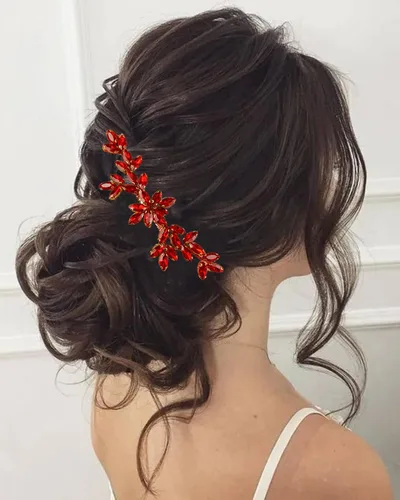 Miniatura 4 de Kercisbeauty Peine para el pelo de cristal AB para boda nupcial, pedazo de pelo de diamantes de imitación transparentes para mujeres y niñas