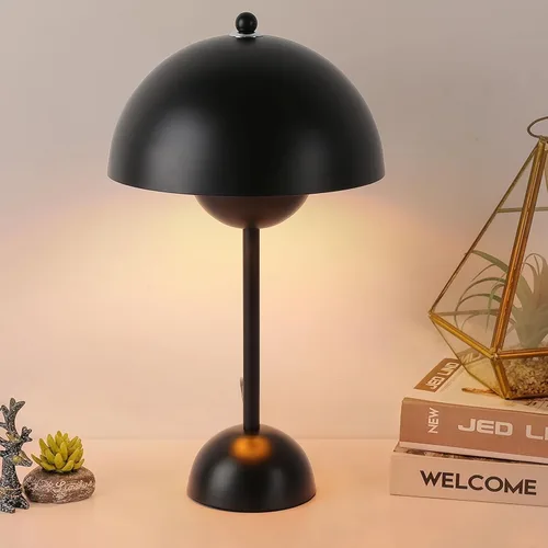 Miniatura 14 de COSYLUX Moderna lámpara de mesa pequeña para dormitorio, bonita lámpara de lectura con pantalla de cúpula reflectante para sala de estar, habitación