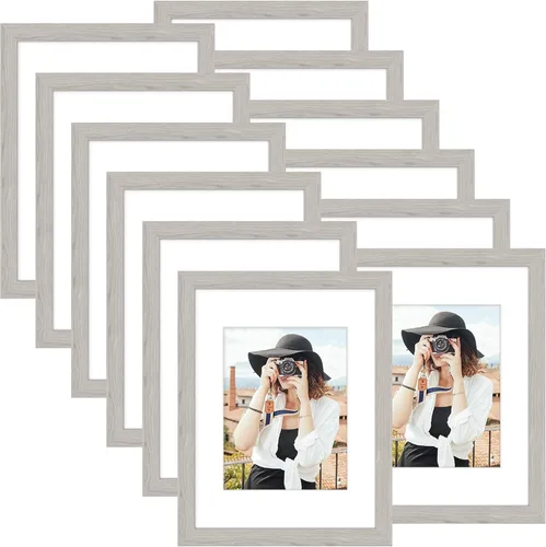 Miniatura 24 de Picrit - Juego de 12 portarretratos de 4 x 6 pulgadas, para fotos de 3.5 x 5 con paspartú o 4 x 6 pulgadas sin paspartú, marcos para colgar