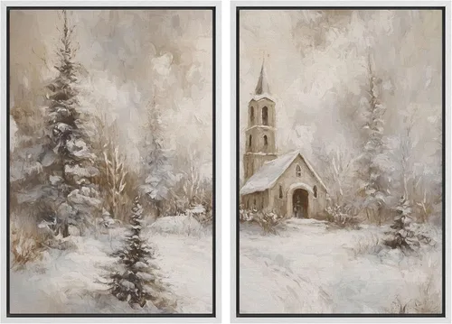 Miniatura 119 de MUDECOR Lienzo enmarcado para pared, bosque brumoso, reflejos, paisaje tranquilo, ilustraciones modernas, arte decorativo, bohemio, tranquilo/zen
