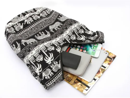 Miniatura 23 de KARRESLY - Bolso bandolera de algodón bohemio, estilo hippie, hecho a mano