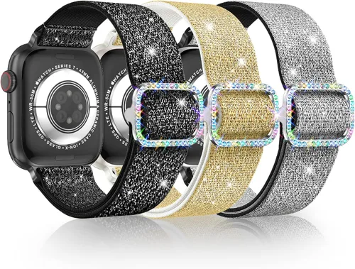 Miniatura 18 de LETOID Correas elásticas diseñadas para Apple Watch Band de 1.496 pulgadas, 1.575 pulgadas, 1.614 pulgadas, 1.654 pulgadas, 1.732 pulgadas, 1.772