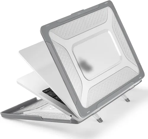 Miniatura 6 de Batianda Funda resistente mejorada para MacBook Air de 15 pulgadas M5 2026 2025 M4 2024 2023, TPU híbrido de panal + armadura de PC mate con soporte