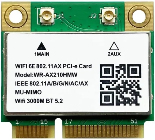 Miniatura 15 de Adaptador WiFi 6 AX200 Tarjeta WiFi 802.11ax M.2 de doble banda para PC Hasta 2.4 Gbps Sin vPro Compatible con Bluetooth 5.2 e Intel, AMD