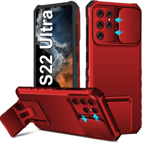 Miniatura 18 de S22 Ultra - Funda compatible con Samsung Galaxy S22 Ultra 5G [versión 2022], funda para cámara deslizante, funda de teléfono a prueba de golpes