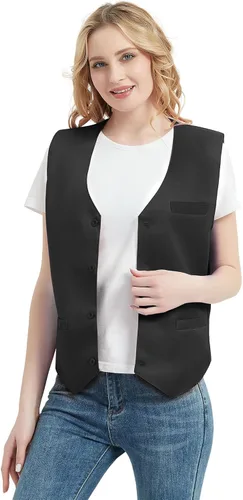 Miniatura 4 de TopTie - chaleco unisex para uniforme de barman, supermercados, voluntarios.