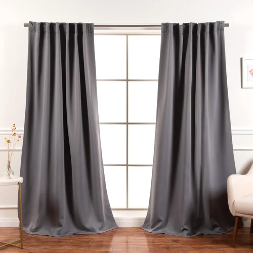 Miniatura 10 de Best Home Fashion Paneles de Cortinas Opacas Premium - Tratamiento de Ventana con Aislamiento Térmico Sólido Cortinas Opacas para Dormitorio