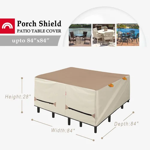 Miniatura 2 de Porch Shield. Cubierta protectora para mesa de jardín. Bronceado claro y caqui