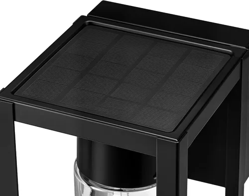 Miniatura 5 de Aplique de pared Globe Electric 60000167 con LED integrado de 1 W, alimentado por energía solar, para exterior, en color negro mate, panel solar