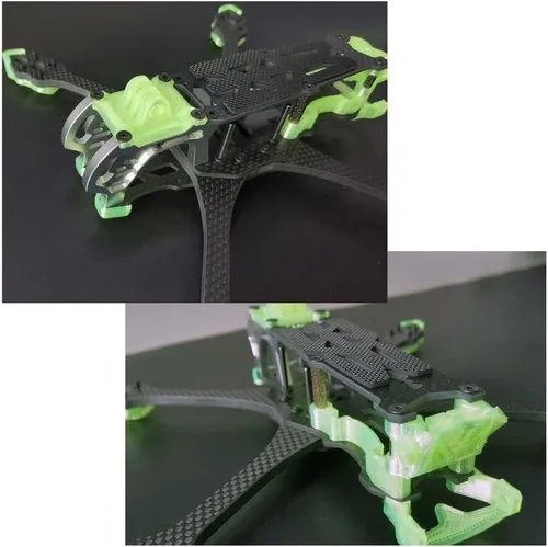 Miniatura 2 de Accesorios para drones RC MARK5 5 pulgadas FPV Marco de fibra de carbono 8.858 in distancia entre ejes con brazo de 0.197 in para FPV Freestyle Con
