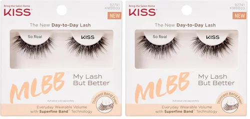 Miniatura 18 de KISS My Lash But Better, Pestañas Postizas, 'Tan Real', 12mm, Incluye 1 Par De Pestañas, Fácil De Aplicar, Racimos De Pestañas Reutilizables