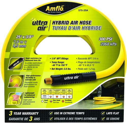 Miniatura 2 de Amflo Manguera de aire híbrida Ultra Air 575-25A 3/8" x 25