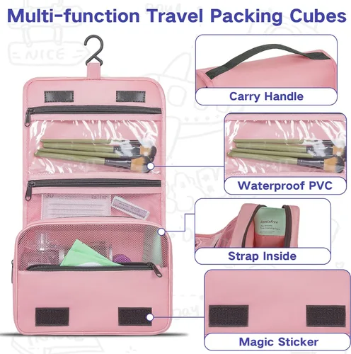 Miniatura 3 de Cubos de embalaje para viajes, 8 cubos de embalaje para maletas, organizadores de equipaje de malla transpirable para ropa, artículos de tocador