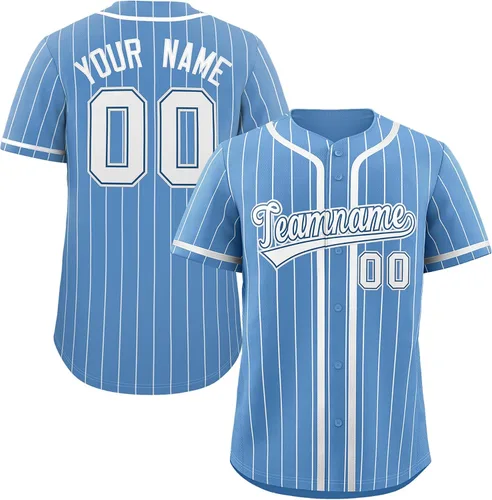Miniatura 12 de Camiseta de béisbol de rayas finas personalizada hipster hip hop, camisetas deportivas con nombre y número del equipo personalizado para hombres