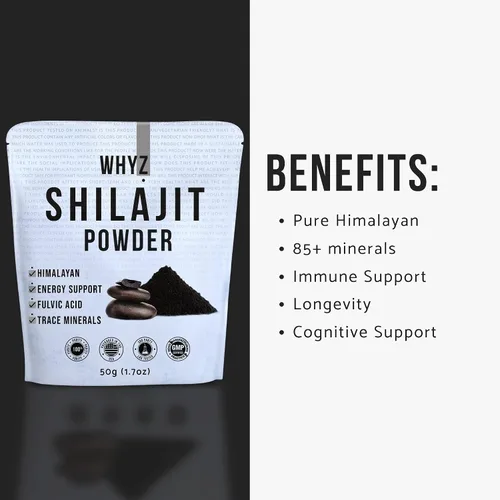 Miniatura 5 de WHYZ Shilajit Shilajit Mineral puro del Himalaya con polvo de ácido fúlvico, compuesto puro de minerales shilajit y fúlvicos para apoyo inmunológico