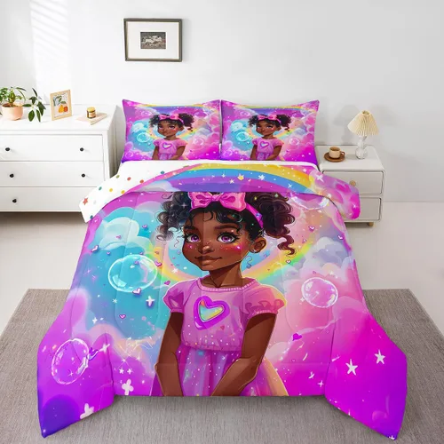Miniatura 114 de Erosebridal Juego de ropa de cama de princesa de ballet, tamaño Queen, juego de edredón de 3 piezas para niñas bailarinas de ballet, lindo juego