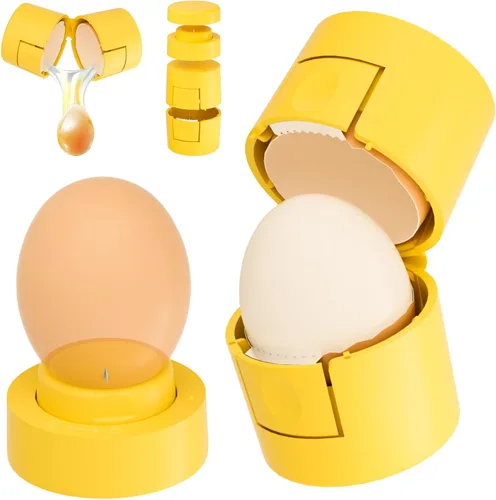 Abridor de cáscara de huevo duro 2 en 1, pelador de huevos con perforador, lindo separador de huevos para huevos crudos, galleta de huevos para el