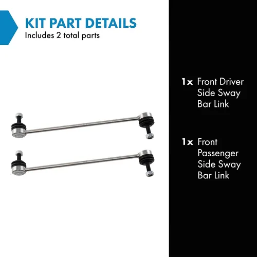 Miniatura 2 de TRQ Juego de 2 barras estabilizadoras para el lado del conductor y del pasajero, compatible con Volvo S80 08-10 V70 08-16 XC70 10-17 XC60 11-17 S60