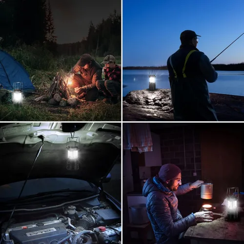 Miniatura 6 de Lepro Faroles LED para campamento con pilas, plegables, resistentes al agua IPX4, luces portátiles para exteriores, para emergencias, huracanes