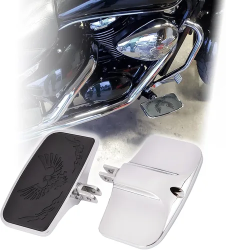 Miniatura 9 de Kinglemc Estribo delantero y trasero para Honda, Suzuki, Triumph, CAN-AM, Gold Wing (águila 7.9 x 4.5 pulgadas, negro)