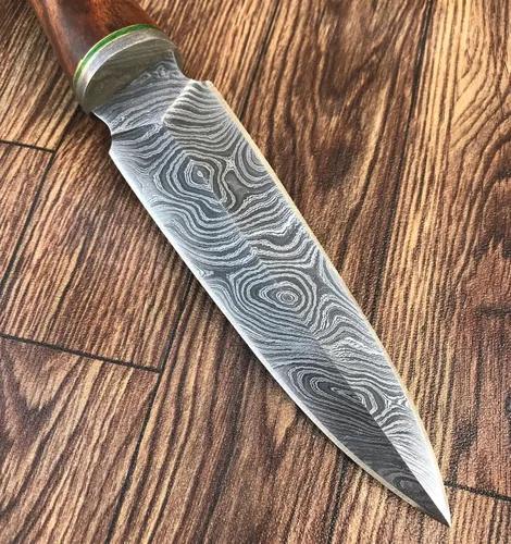 Miniatura 2 de Cuchillo de acero de Damasco hecho a mano DG-28 - Hermoso mango de palisandro