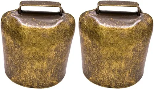 EXCEART 2 unids vaca caballo oveja pastando cobre campanas ganado cabra hierro campanas granja animal cobre fuerte bronce campana 2.19 oz