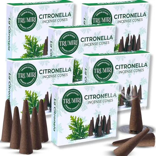 Miniatura 65 de TRUMIRI Incienso ámbar – Paquete de 20 conos (2 x 10) – Incienso de cono perfumado