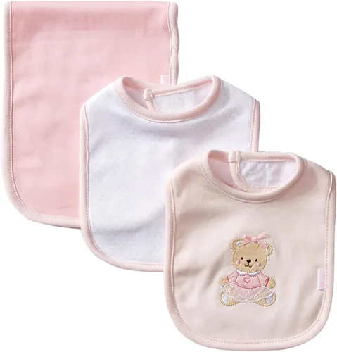 Miniatura 15 de Little Me Clothes for Baby Boys’ and Girls’ 2 Bibs and 1 Burp Cloth Set, Soft Cotton Feeding Essentials with Velcro Closures