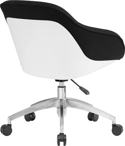 Miniatura 6 de Techni Mobili Silla de trabajo tapizada con soporte lumbar, silla de oficina de altura ajustable con control de inclinación y giro de 360 grados