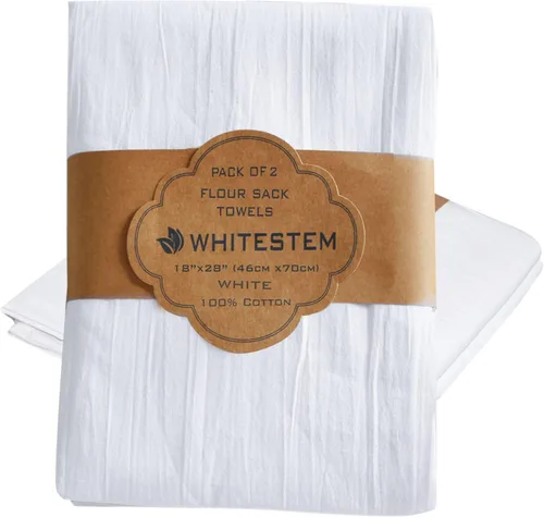Miniatura 31 de Toallas de saco de harina, toalla de té para manualidades, toalla de cocina, toallas de secado de platos, toalla de algodón en blanco para bordado