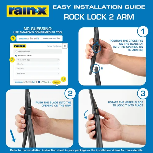 Miniatura 2 de Rain-X 850217 Escobilla de limpiaparabrisas trasero de 11 pulgadas, repuesto del fabricante original del equipo, adaptador intercambiable para una