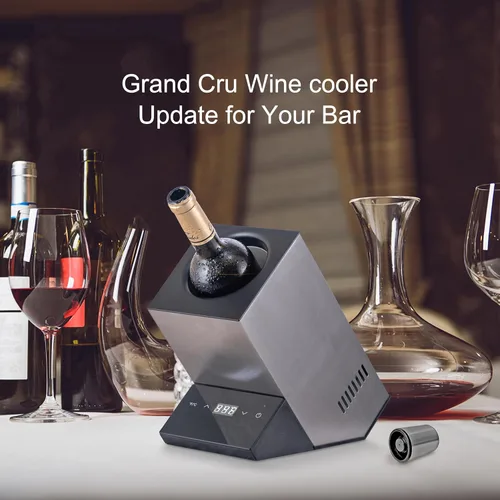 Miniatura 6 de Cobalance Enfriador de vino eléctrico, enfriador de una sola botella para vino de 25.4 fl oz o algo de champán, refrigeradores portátiles que