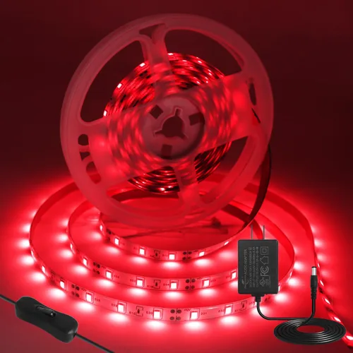 Miniatura 9 de Resistente al agua IP65, tira de luz LED flexible impermeable de 12 V, tiras de luz LED cortables de 16.4 pies, 300 unidades de cadena de Blanco