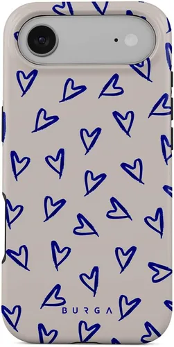 Miniatura 84 de BURGA-Funda p/teléfono compatible c/iPhone 14 Plus, carcasa rígida híbrida de 2 capas + Funda protectora de silicona, almendras latte a lunares
